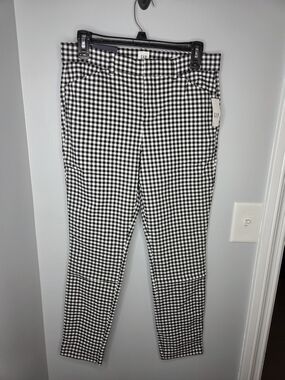 GAP Black & White Gingham Skinny Jeans
